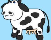 Desenho Vaca pensativa pintado por miguel