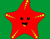 Desenho Estrela do mar pintado por gil