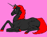Desenho Unicórnio sentado pintado por ***Maria***amo cavalos