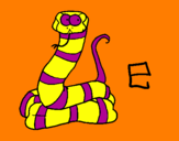 Desenho Serpente pintado por sofia