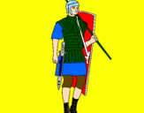 Desenho Soldado romano pintado por gee