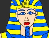 Desenho Tutankamon pintado por henri