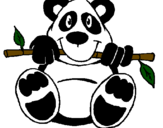 Desenho Urso panda pintado por zé comeia