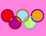 Desenho Argolas dos jogos olimpícos pintado por Matilde  