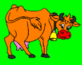 Desenho Vaca pintado por emiliano