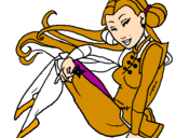 Desenho Princesa ninja pintado por samira ayumi