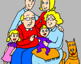 Desenho Família pintado por ery carla