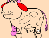 Desenho Vaca pensativa pintado por Guada