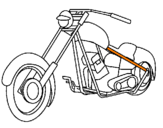 Desenho Moto pintado por bah
