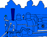 Desenho Locomotiva  pintado por HUGO VICTORIO