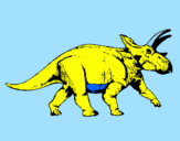 Desenho Tricerátopo pintado por alvaro