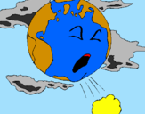 Desenho Terra doente pintado por ana valada