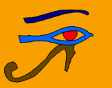 Desenho Olho de hórus pintado por ana maria