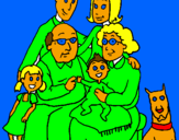 Desenho Família pintado por beatriz