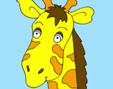 Desenho Cara de girafa pintado por fofucha