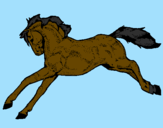 Desenho Cavalo a correr pintado por carlos