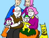 Desenho Família pintado por Víctor