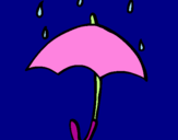 Desenho Guarda-chuva pintado por karen