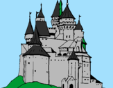 Desenho Castelo medieval pintado por diogo  