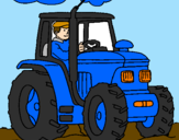 Desenho Tractor em funcionamento pintado por hyj