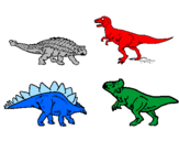 Desenho Dinossauros de terra pintado por Mateus Teteu