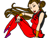 Desenho Princesa ninja pintado por evanilda