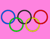 Desenho Argolas dos jogos olimpícos pintado por HANNAH MONTANA