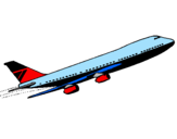 Desenho Avião no ar pintado por joão