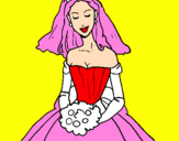 Desenho Noiva pintado por victor