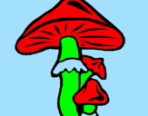 Desenho Cogumelos pintado por diogo
