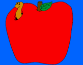 Desenho Lagarto na fruta pintado por gabriella