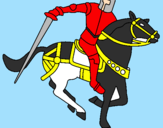 Desenho Cavaleiro a cavalo IV pintado por uelitonjb