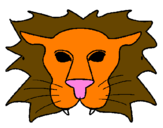 Desenho Leão pintado por Dudinha