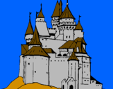Desenho Castelo medieval pintado por gudar