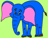 Desenho Elefante feliz pintado por Patricia