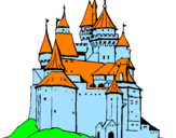 Desenho Castelo medieval pintado por william