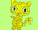 Desenho O gato momia pintado por gigi