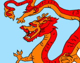 Desenho Dragão chinês pintado por leticia3d