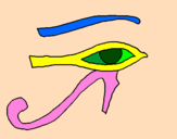 Desenho Olho de hórus pintado por YNELE REGALO