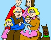 Desenho Família pintado por wallace