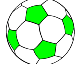 Desenho Bola de futebol II pintado por bola verde