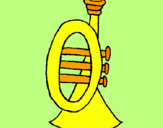 Desenho Trompeta pintado por Luise B. Gaio
