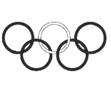Desenho Argolas dos jogos olimpícos pintado por phamela