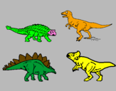 Desenho Dinossauros de terra pintado por icaro