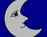 Desenho Lua pintado por Monalisa