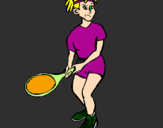 Desenho Rapariga tenista pintado por anónimo