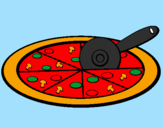 Desenho Pizza pintado por cos
