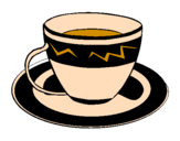 Desenho Taça de café pintado por monique