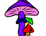 Desenho Cogumelos pintado por ssss