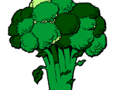 Desenho Brócolos pintado por Ga